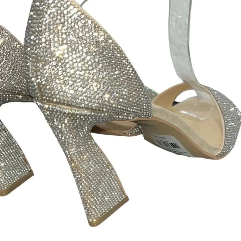 NY&Co Embellished Flared Heel Sandals